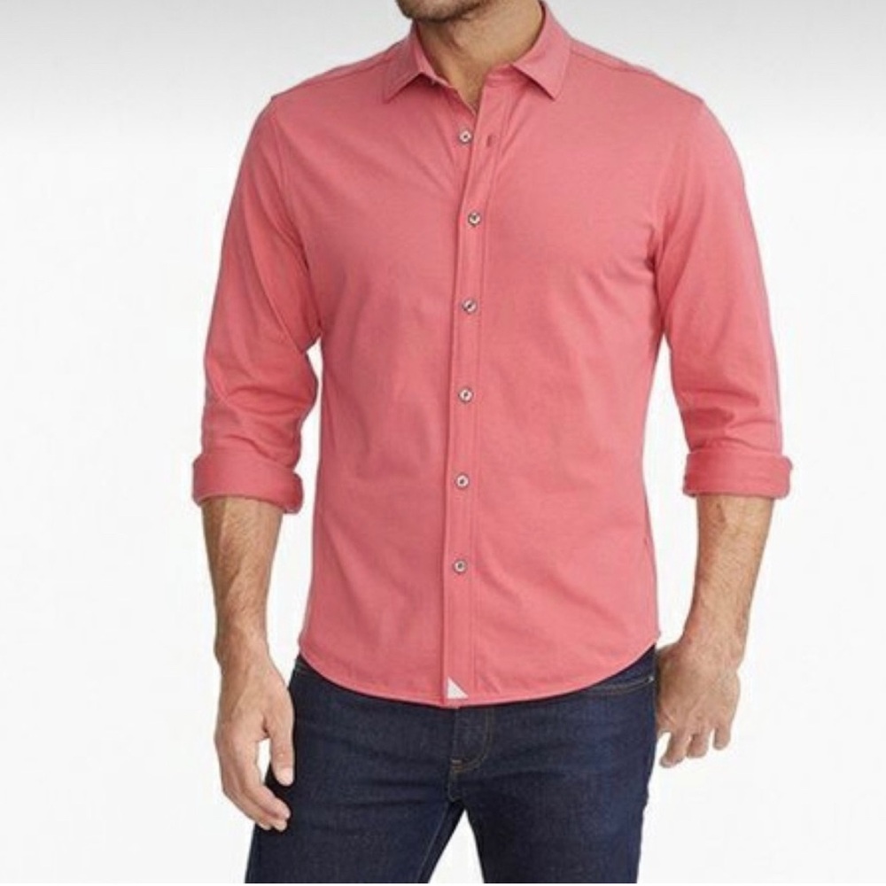 Untuckit The Huber Slim Fit Button Down Shirt, size Medium
